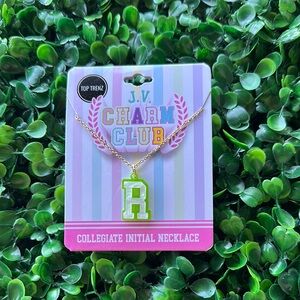 Kids Collegiate Initial Necklace - Green